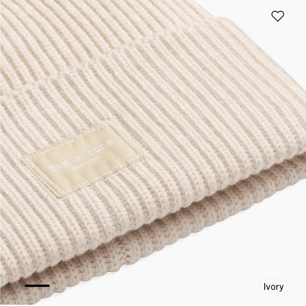 {rag & bone} Blake Wool-Blend Beanie - Ivory - Picture 2 of 2